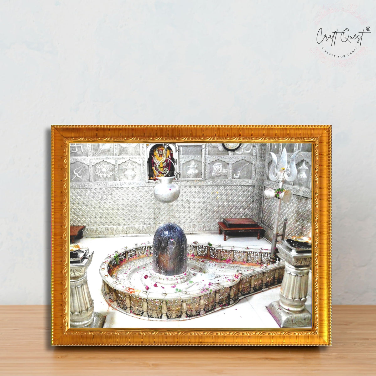 CRAFT QUEST Mahakal Shivling Photo Frame Shiv Mahadev Shiva Bholenath Mahakal Photo Frame, Religious Photo Frame