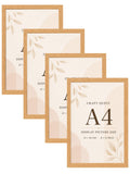CRAFT QUEST 4X6 Inch Size synthetic Wall Mount Photo frames Single For Home Decoration, Living Room, Office Decoration (Natural, Set of 1)