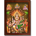 CRAFT QUEST Lakshmi Narasimha Swamy Lord Narsingh Bhagwan Photo Framed | Religious Photo Frame | Ideal for Home, Office, Temple & Puja Room, Wall Decor