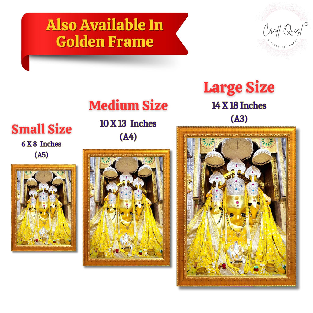 CRAFT QUEST Baglamuklhi maa/mata wodden Religious Photo Frame for Home, Office