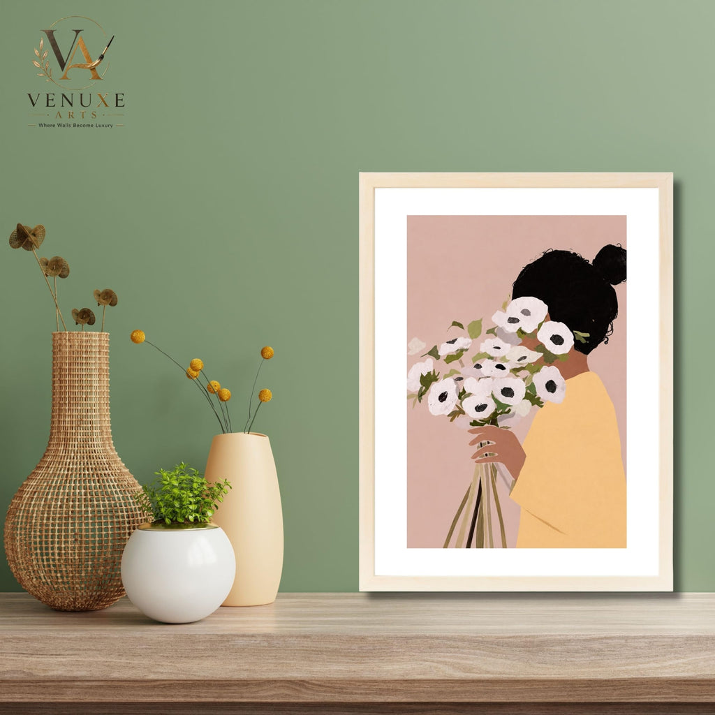 VENUXE ARTS Womens Contemporary Wall Art Posters for Home, Office, Study & Bedroom | Ready to Hang Framed Wall Decor | Positive Quote Prints | Gift for Friends & Family