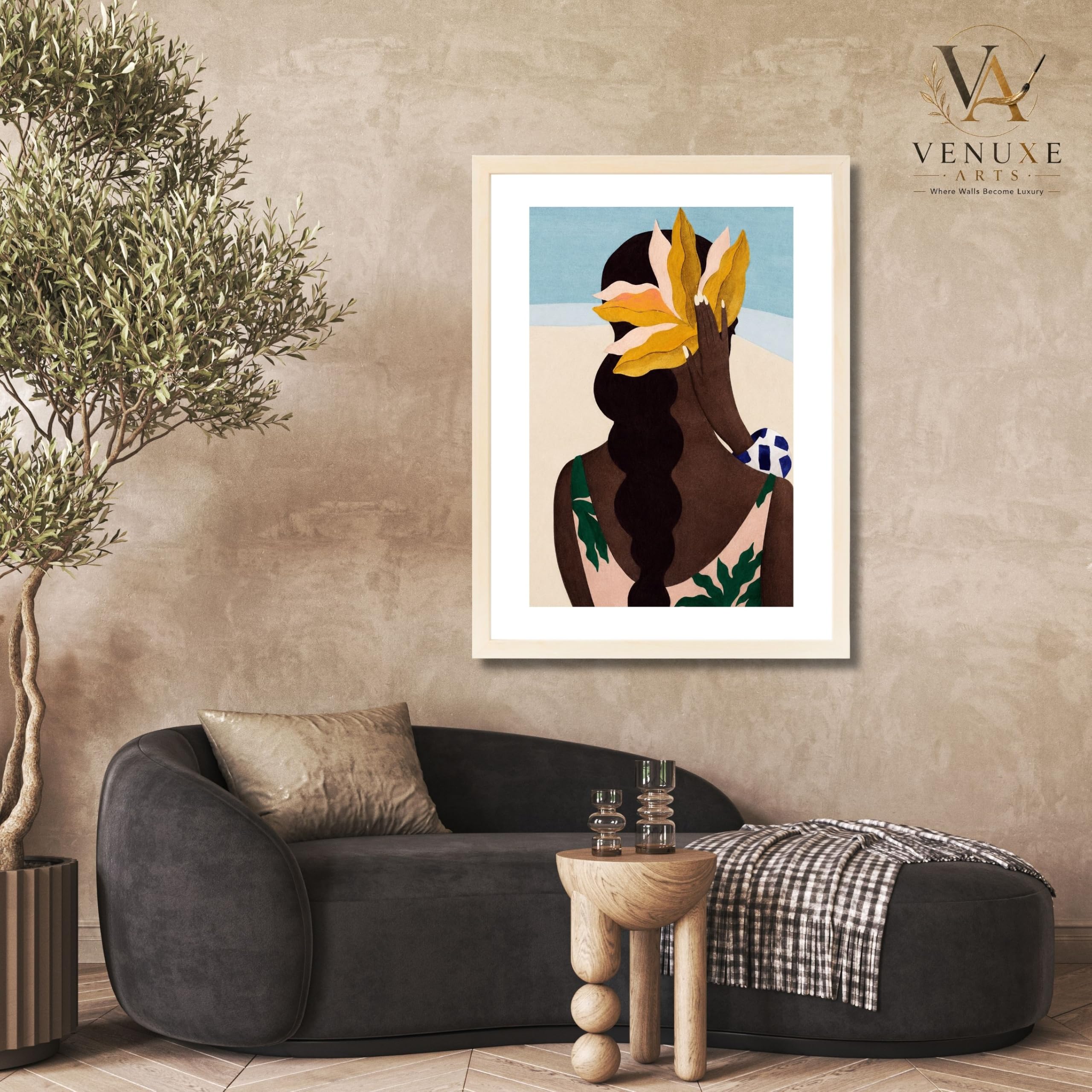 VENUXE ARTS Womens Contemporary Wall Art Posters for Home, Office, Study & Bedroom | Ready to Hang Framed Wall Decor | Positive Quote Prints | Gift for Friends & Family