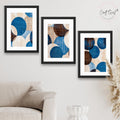 CRAFT QUEST Wall Art Decor Paintings | Set of 3 Abstract Wall Art Frames for Home Decoration | Ideal for Living Room, Bedroom & Office