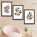 CRAFT QUEST Wall Art Decor Paintings | Set of 3 BOHO Wall Art Frames for Home Decoratio | Ideal for Living Room, Office & Bedroom