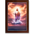 CRAFT QUEST Lord Jesus Christ Blessing Wall Artwork Wood Photo Frame Wall Hanging Décor and Gift Item