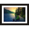 CRAFT QUEST Abstract Modern Ethereal Waves Art Poster Frame for Home & Office Wall Decoration - Portrait, Wall Display (Black, 14x10 Inch Frame with Art Print) (Tropical Reverie)