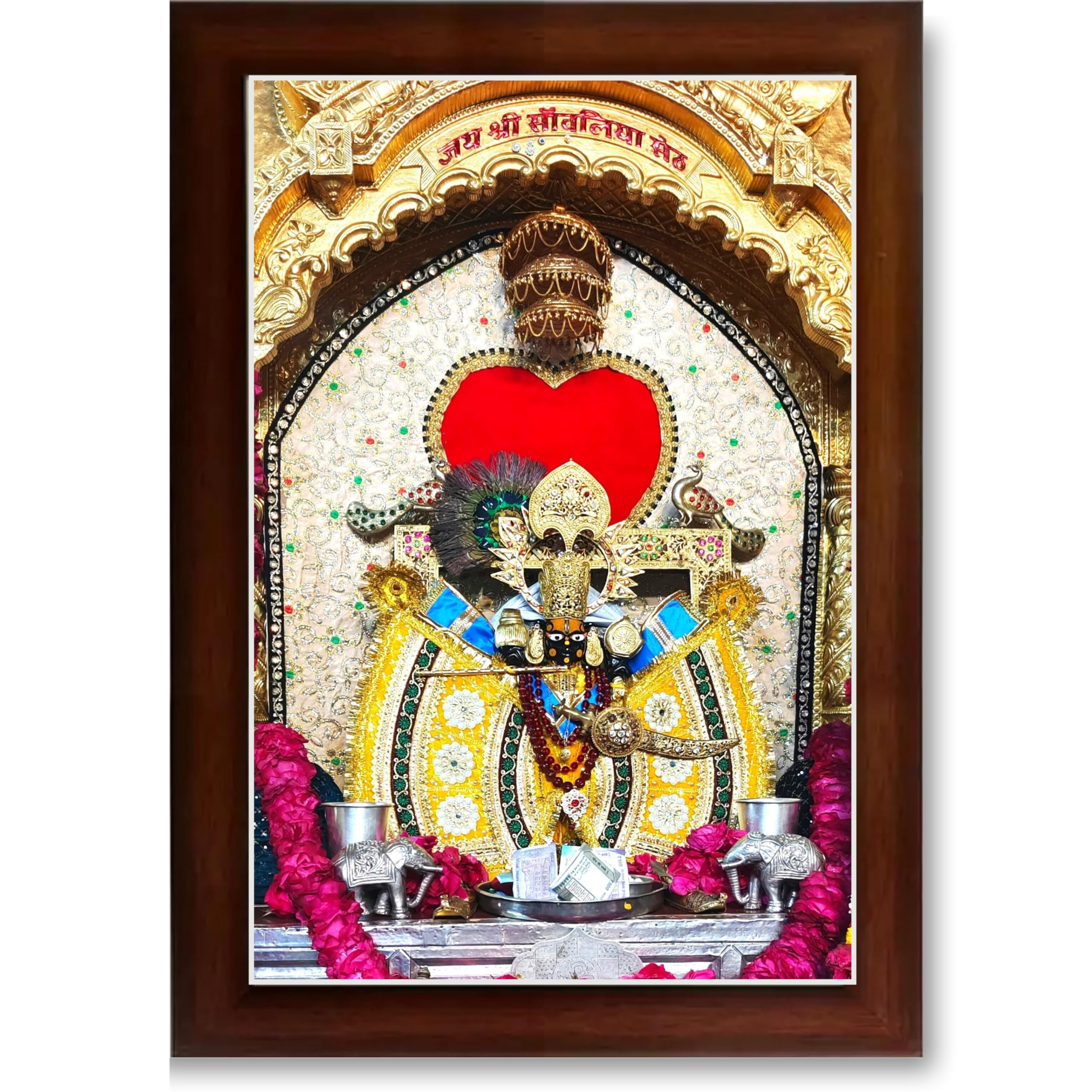 CRAFT QUEST Shree Sanwaliya Seth Shringaar Darshan Religious Photo Frame