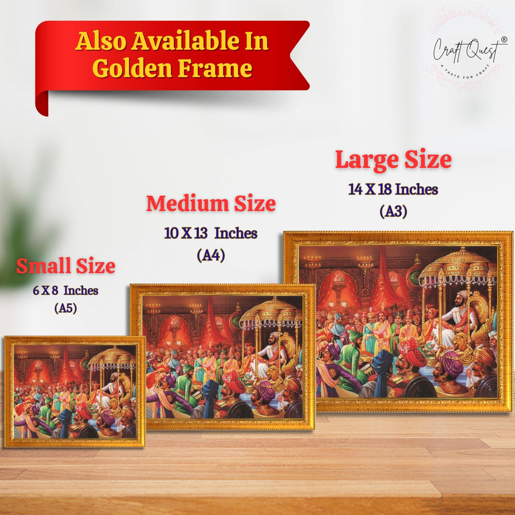 CRAFT QUEST Chattrapati Shivaji Maharaj Wall Photo Frame | For Living, Pooja Room | Home Decoration Item | Best Gifting Option