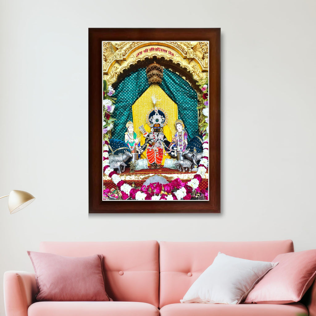 CRAFT QUEST ShrI Sanwaliya Seth Shringaar Darshan Religious Photo Frame