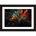 CRAFT QUEST Abstract Digital Contemporary Expression Modern Art Painting Poster Frame for Home & Office Wall Decoration (Black, 14x10 Inch, Tropical Reverie)