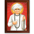 CRAFT QUEST Shri Jalaram Bapa Ji Guru Wall Painting Framed Home Décor wooden framed