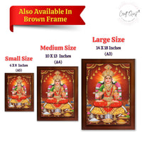 CRAFT QUEST Mata Annapurna Devi Photo for Kitchen Maa Wall Painting Framed Home Décor