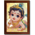 CRAFT QUEST Shri Bal Gopal Painting | Baby Krishna Photo Frame | Walls, Home, Living Room and Home Décor