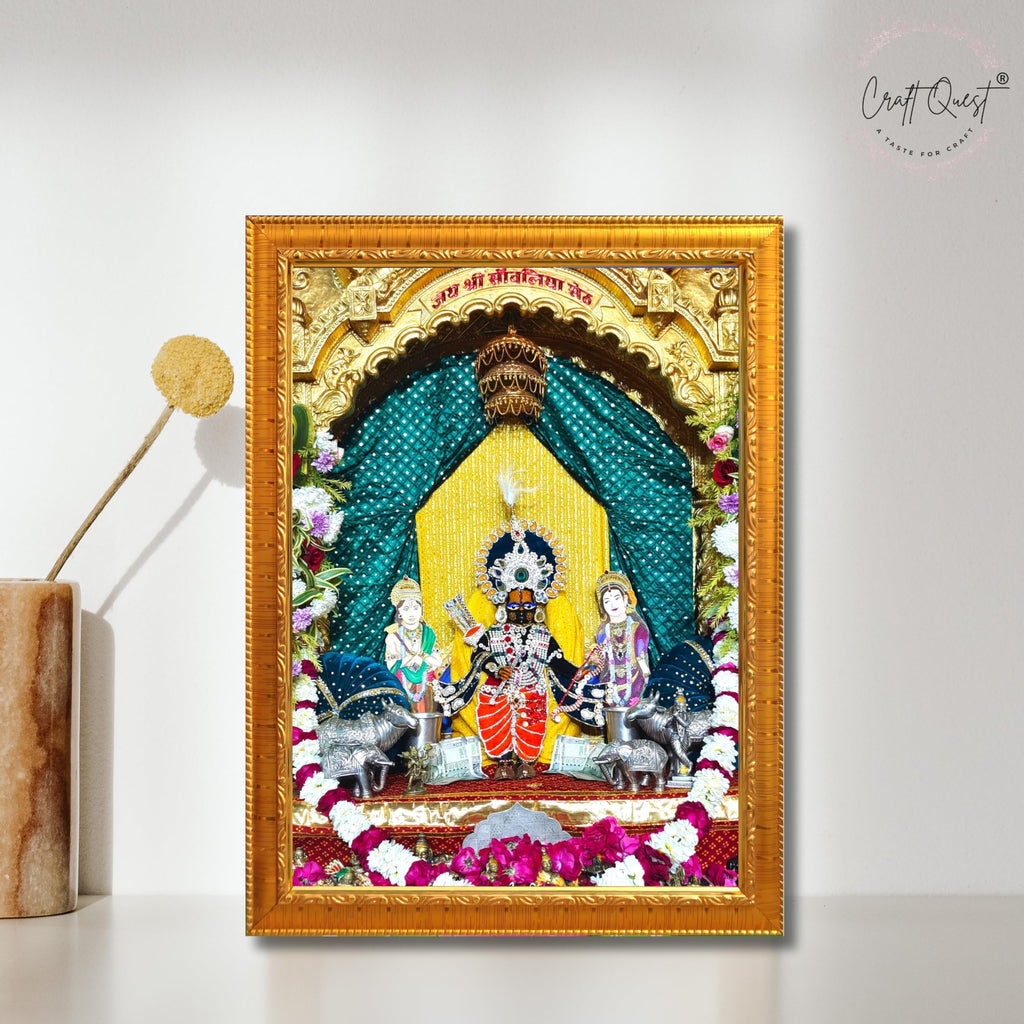 CRAFT QUEST ShrI Sanwaliya Seth Shringaar Darshan Religious Photo Frame