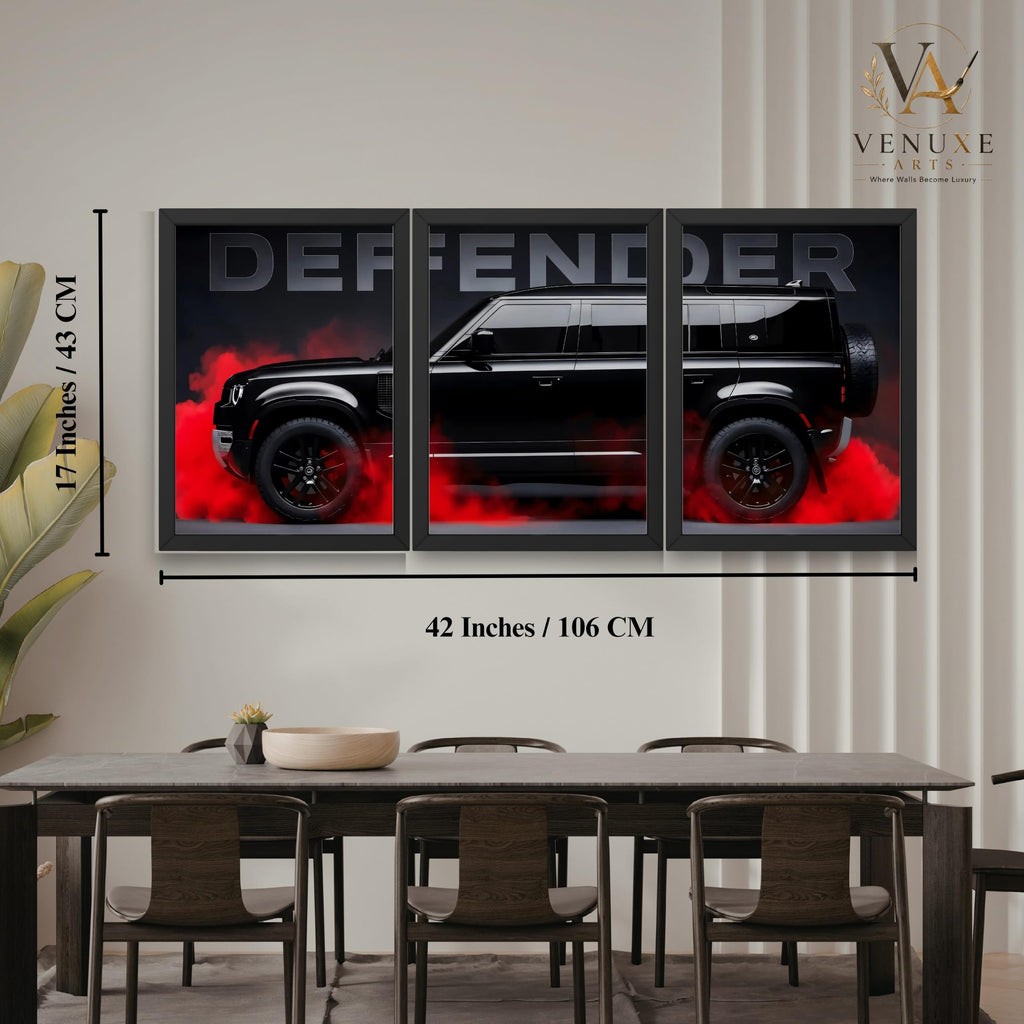 VENUXE ARTS Set Of 3 Big Sports Cars Framed Posters Gift Items for Boys Room Wall Decoration Bedroom Living Room Office Studio Décor | Car Poster Frame for Wall Décor