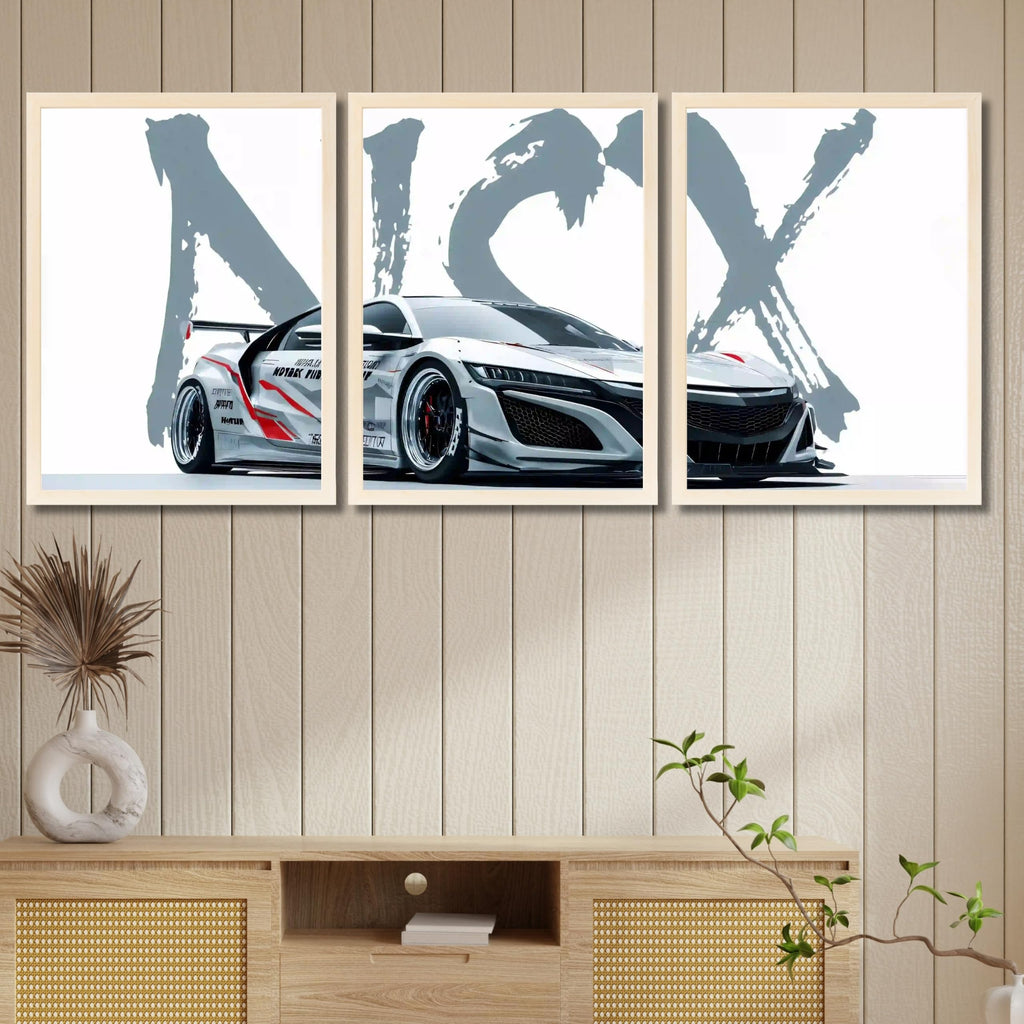 VENUXE ARTS Set Of 3 Big Sports Cars Framed Posters Gift Items for Boys Room Wall Decoration Bedroom Living Room Office Studio Décor | Car Poster Frame for Wall Décor