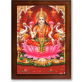 CRAFT QUEST Goddess Lakshmi Devi Dhana Vaibhav Laxmi Maa Wall Painting Frame Home Decor