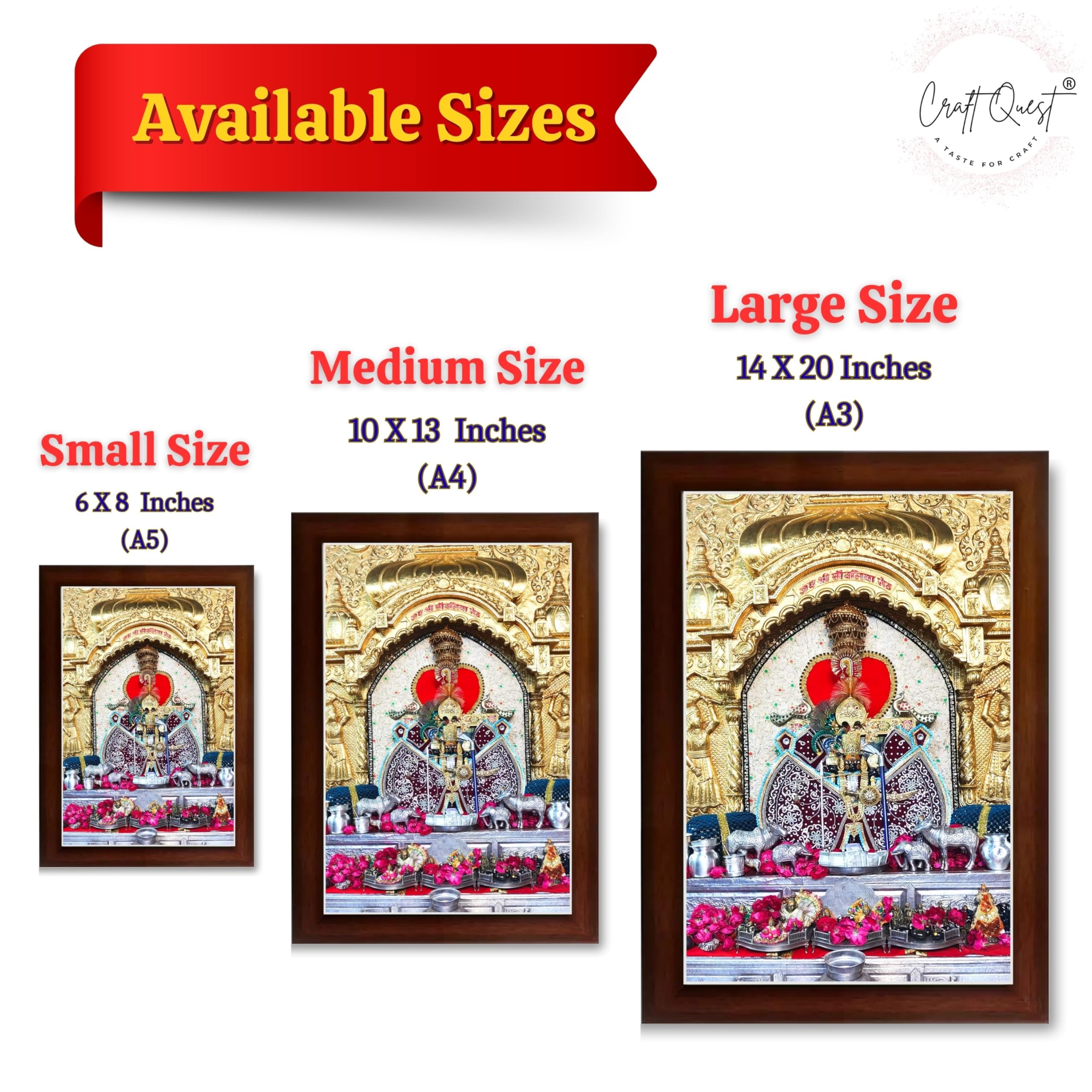 CRAFT QUEST Shree Sanwaliya Seth Shringaar Darshan Religious Photo Frame