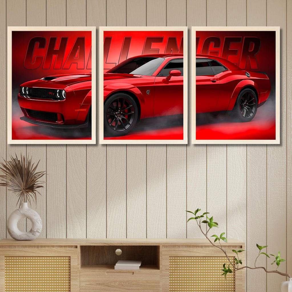 VENUXE ARTS Set Of 3 Big Sports Cars Framed Posters Gift Items for Boys Room Wall Decoration Bedroom, Living Room, Office, Studio Décor | Car Poster Frame for Wall Décor