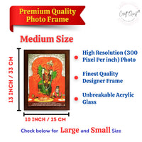 CRAFT QUEST aptashrungi/Saptashringi Devi, God Religious Framed with Acrylic Glass