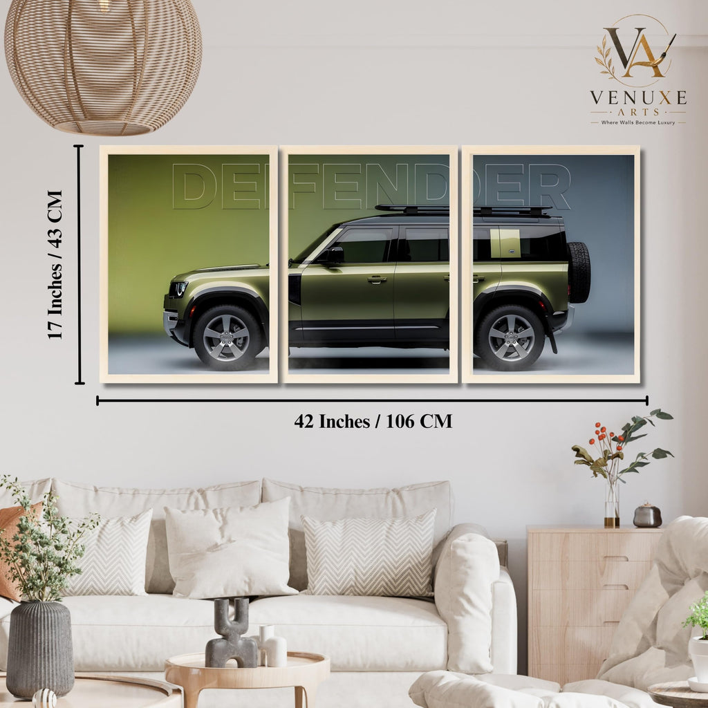 VENUXE ARTS Set Of 3 Big Sports Cars Framed Posters Gift Items for Boys Room Wall Decoration Bedroom, Living Room, Office, Studio Décor | Car Poster Frame for Wall Décor