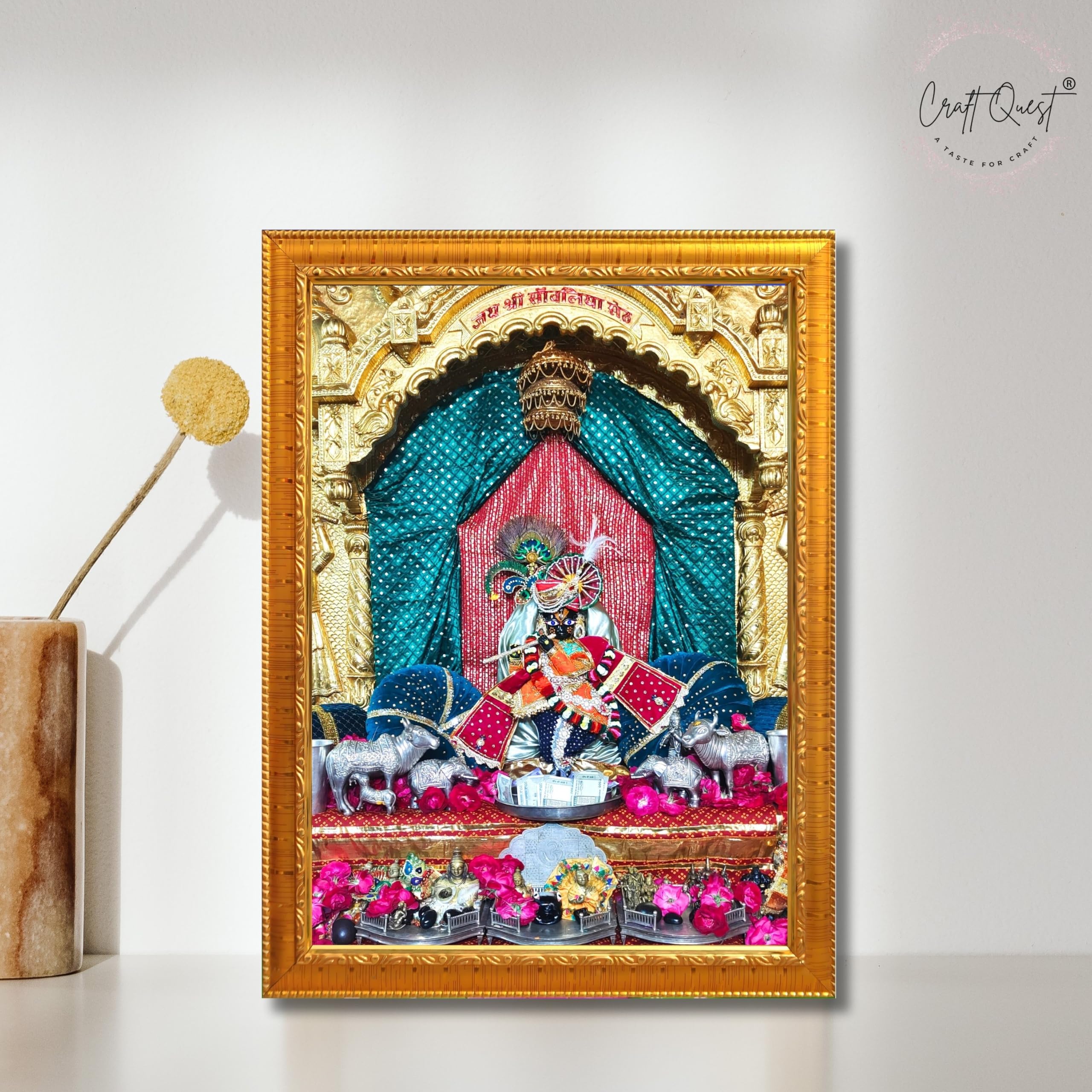 CRAFT QUEST Shree Sanwaliya Seth Shringaar Darshan Religious Photo Frame