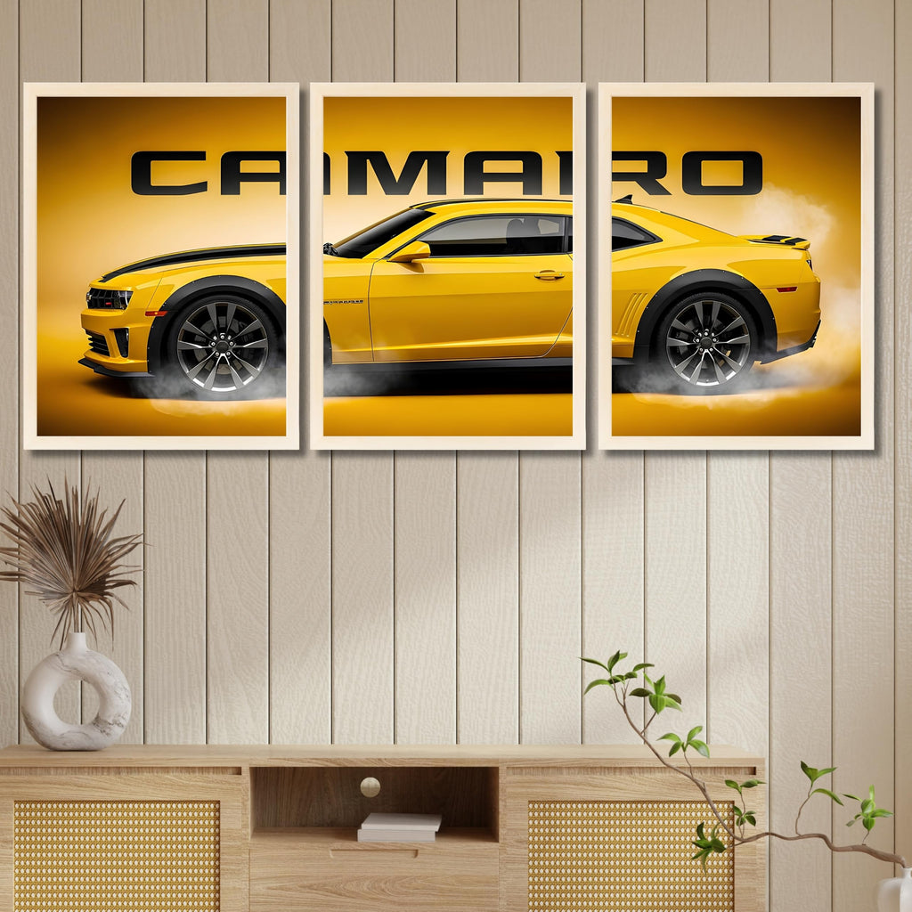 VENUXE ARTS Set Of 3 Big Sports Cars Framed Posters Gift Items for Boys Room Wall Decoration Bedroom, Living Room, Office, Studio Décor | Car Poster Frame for Wall Décor