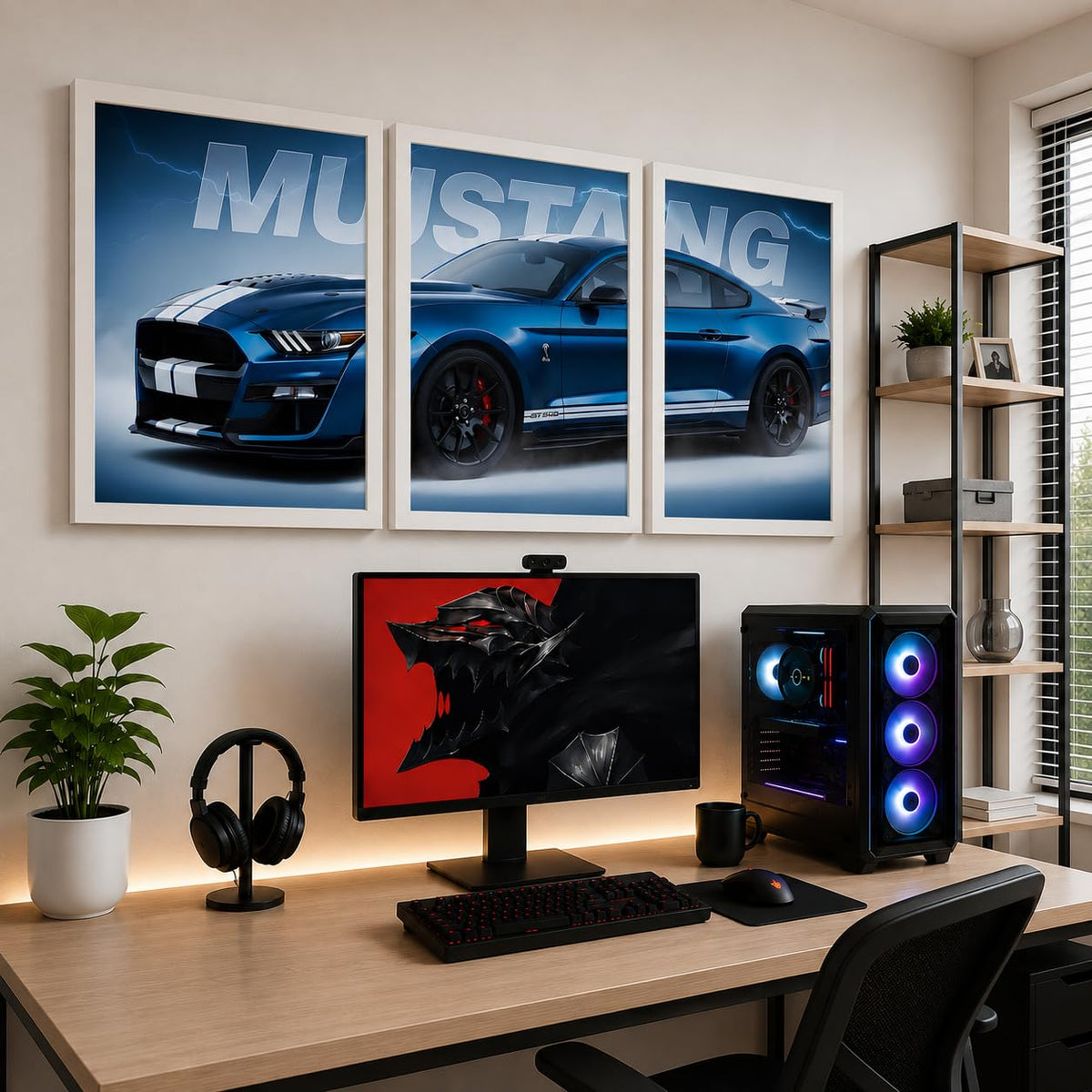 VENUXE ARTS Set Of 3 Big Sports Cars Framed Posters Gift Items for Boys Room Wall Decoration Bedroom, Living Room, Office, Studio Décor | Car Poster Frame for Wall Décor