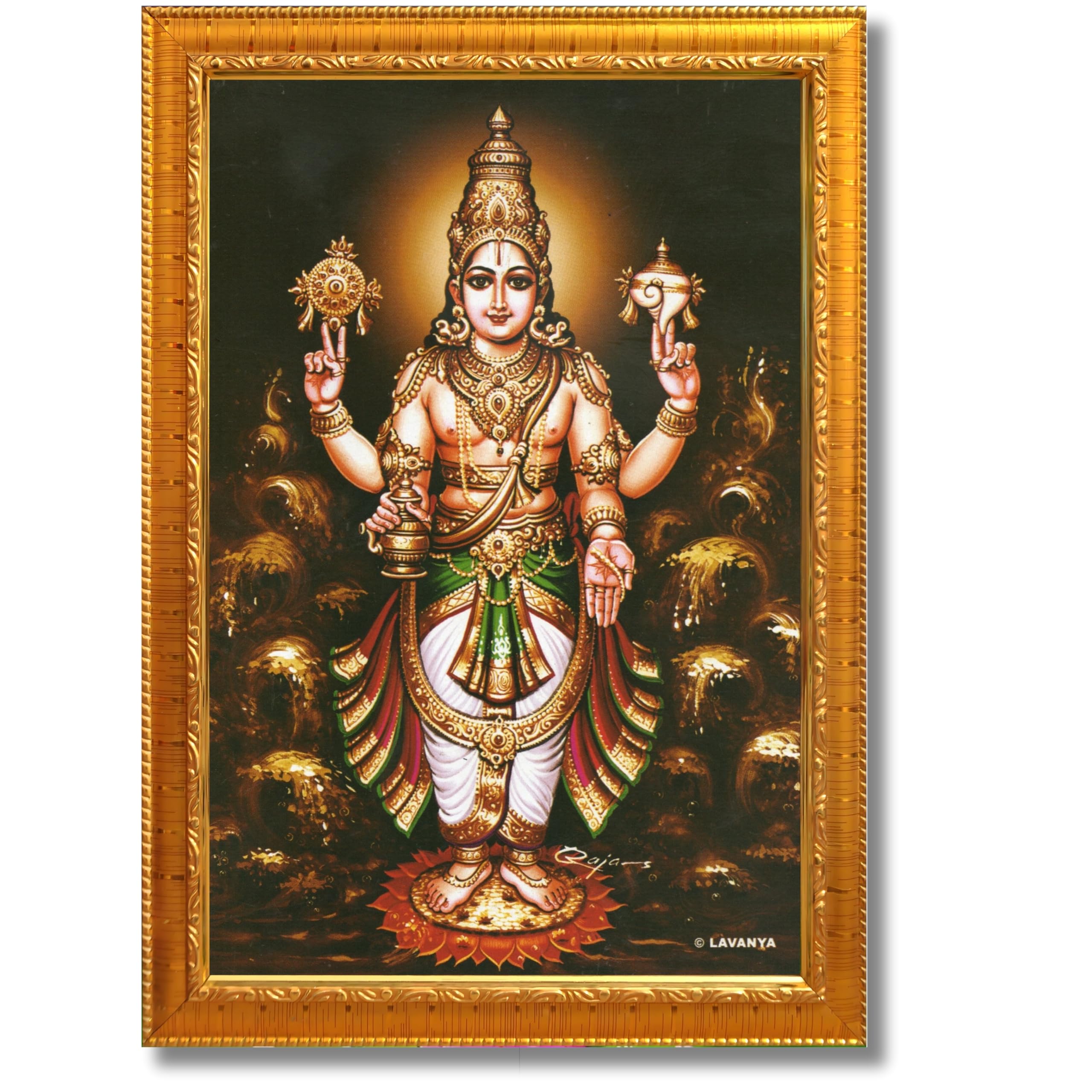 CRAFT QUEST Dhanvantari/Dhanvantri God of Health and Ayurveda Photo Frame