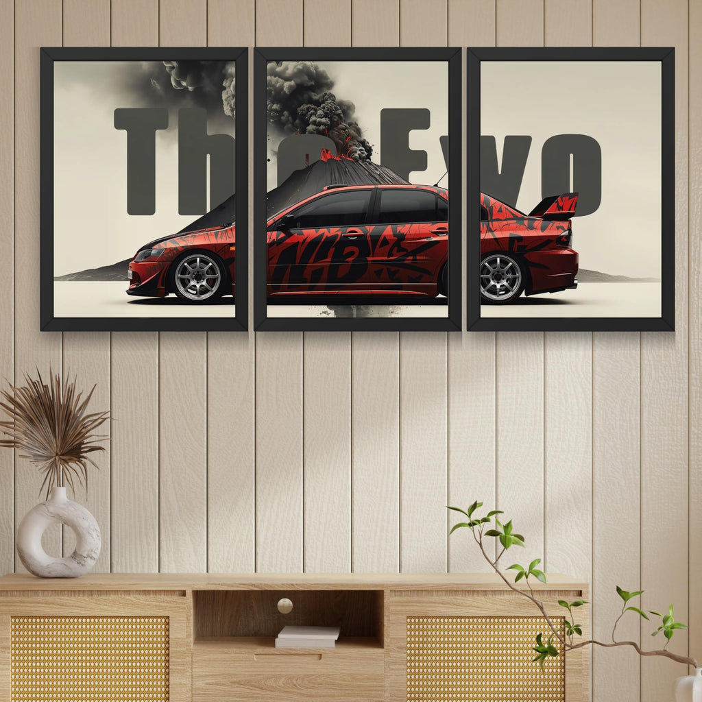 VENUXE ARTS Set Of 3 Big Sports Cars Framed Posters Gift Items for Boys Room Wall Decoration Bedroom Living Room Office Studio Décor | Car Poster Frame for Wall Décor
