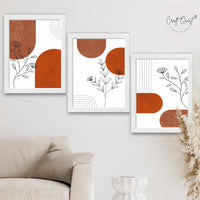 CRAFT QUEST Wall Art Decor Paintings | Set of 3 Abstract Wall Art Frames for Home Decoration | Ideal for Living Room, Bedroom & Offices