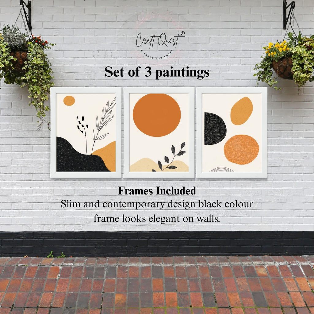 CRAFT QUEST Wood Painting For Wall Decoration - Modern Art Wall Decor Framed Painting For Living Room, Bedroom - Framed Wall Posters/Paintings With Frame