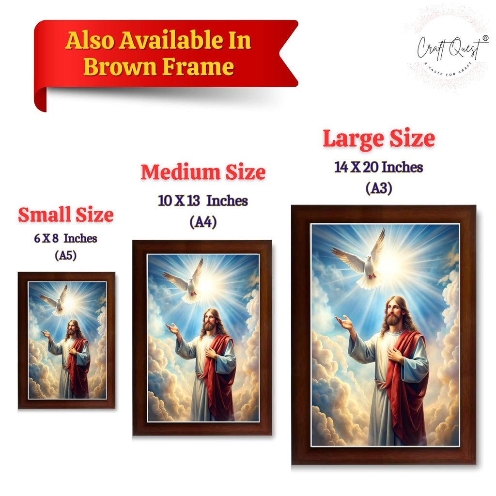 CRAFT QUEST Lord Jesus Christ Christmas Photo Frame Decor For Wall/Table/Room