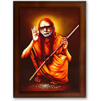 CRAFT QUEST Kanchi Maha Periyava Periyavar Periyar Kanji Wall Painting Framed|Home Décor