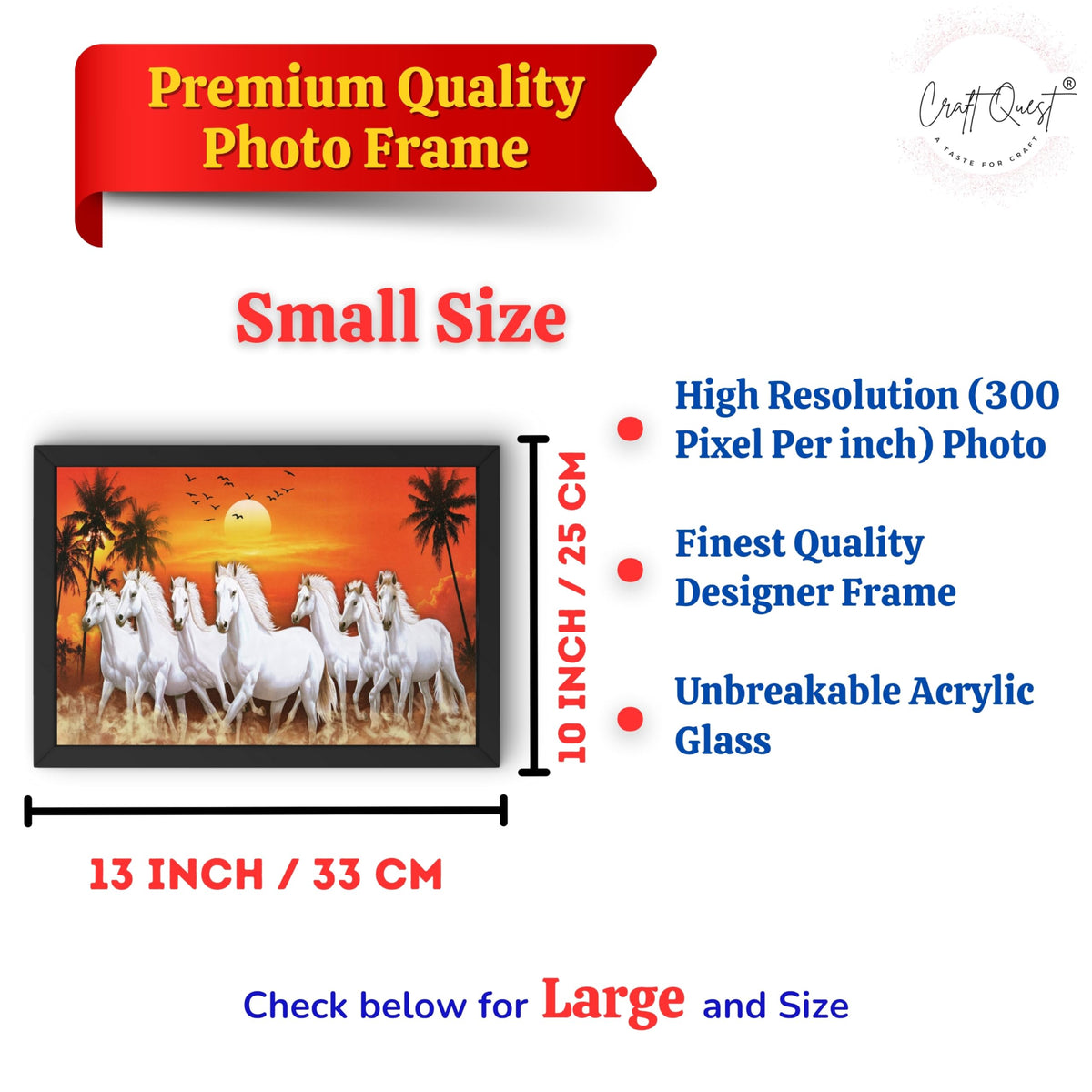 CRAFT QUEST Horse Photo frame