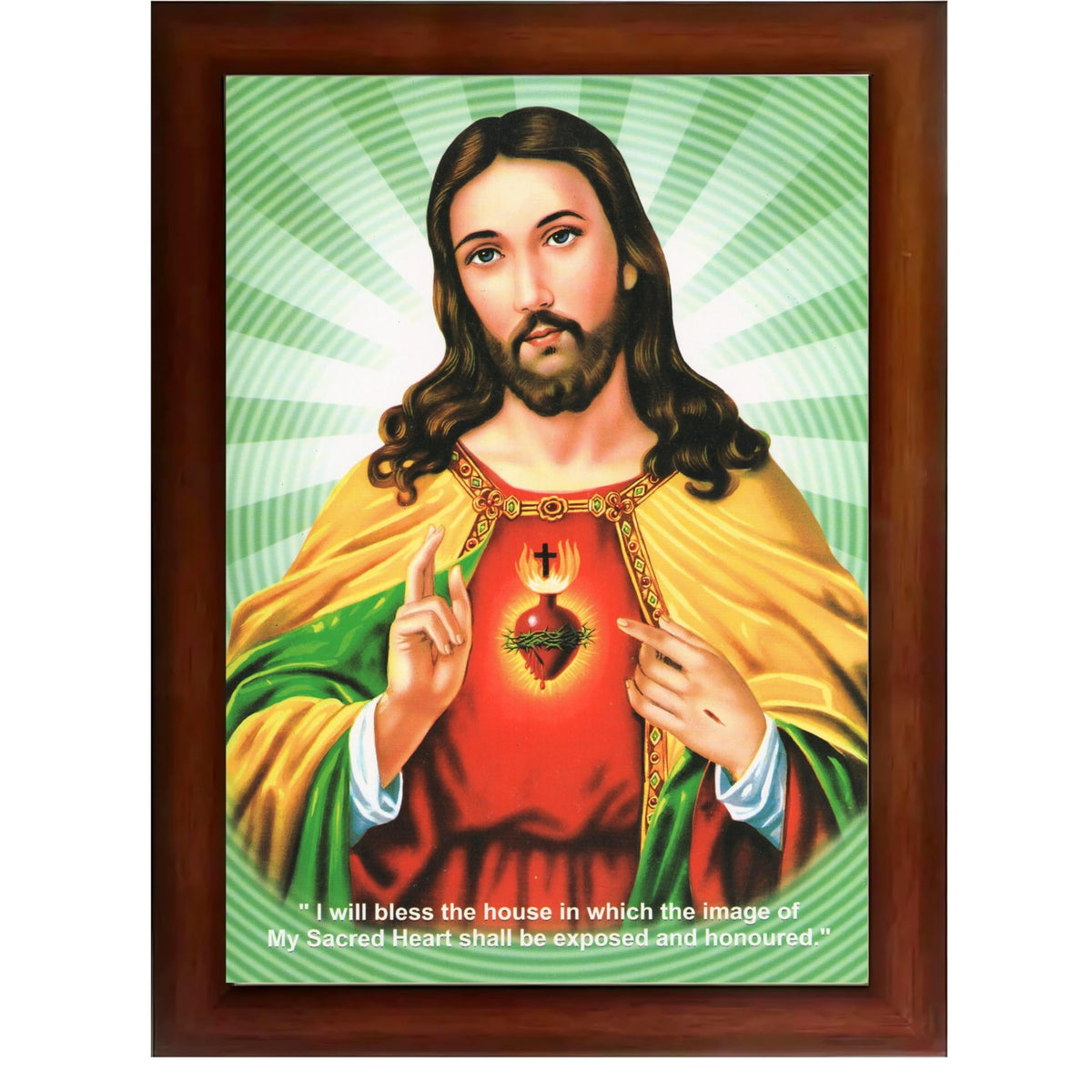 CRAFT QUEST Lord Jesus Christ Painting Aesthetic Hanging Photo Frame Decor for Living Room and Bedroom