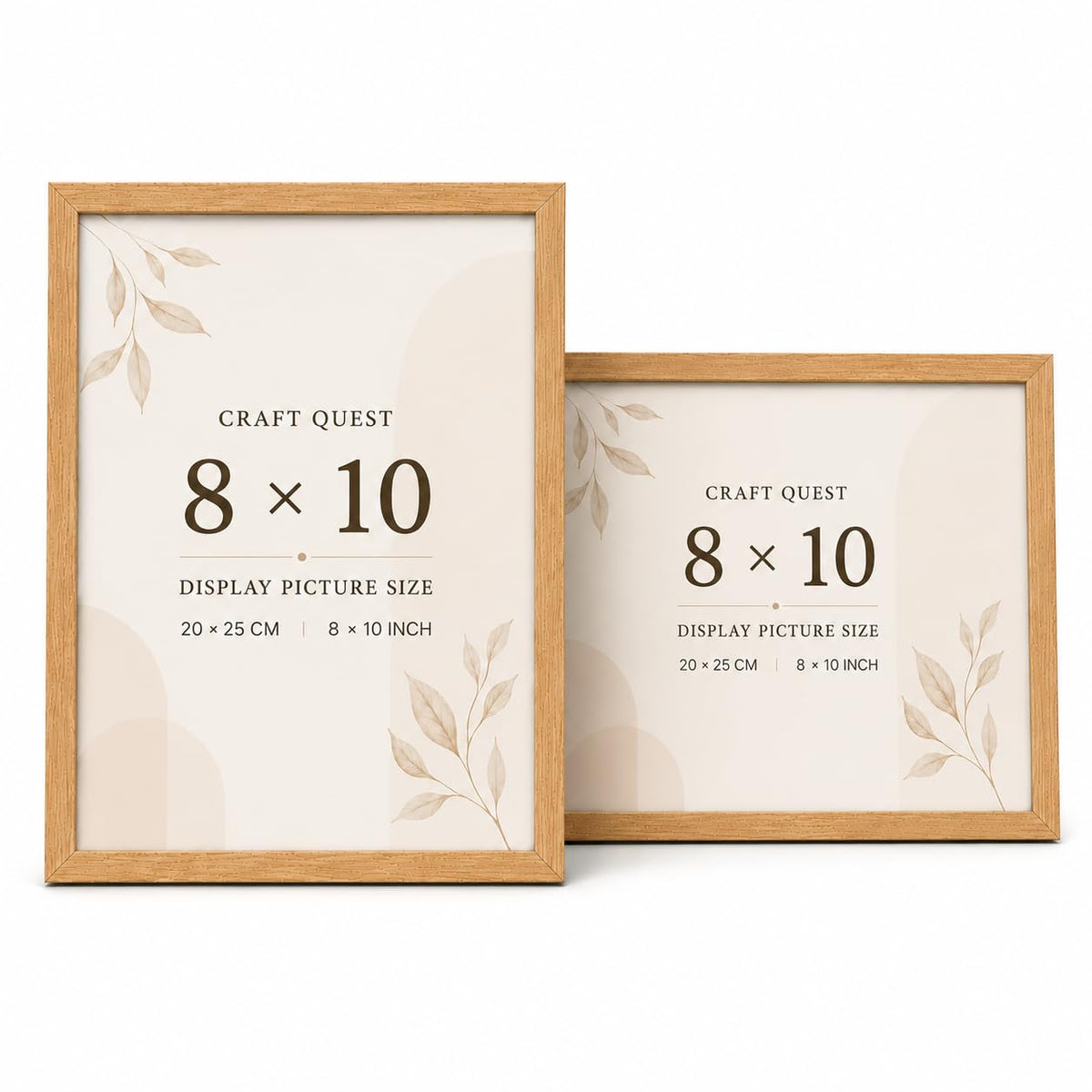 CRAFT QUEST 4X6 Inch Size synthetic Wall Mount Photo frames Single For Home Decoration, Living Room, Office Decoration (Natural, Set of 1)