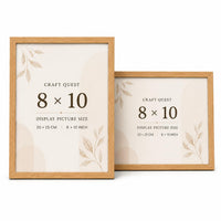 CRAFT QUEST 4X6 Inch Size synthetic Wall Mount Photo frames Single For Home Decoration, Living Room, Office Decoration (Natural, Set of 1)