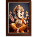 CRAFT QUEST Lord Ganesha Ganpati Ganapathi Hanging Wall Painting Framed For Home Décor