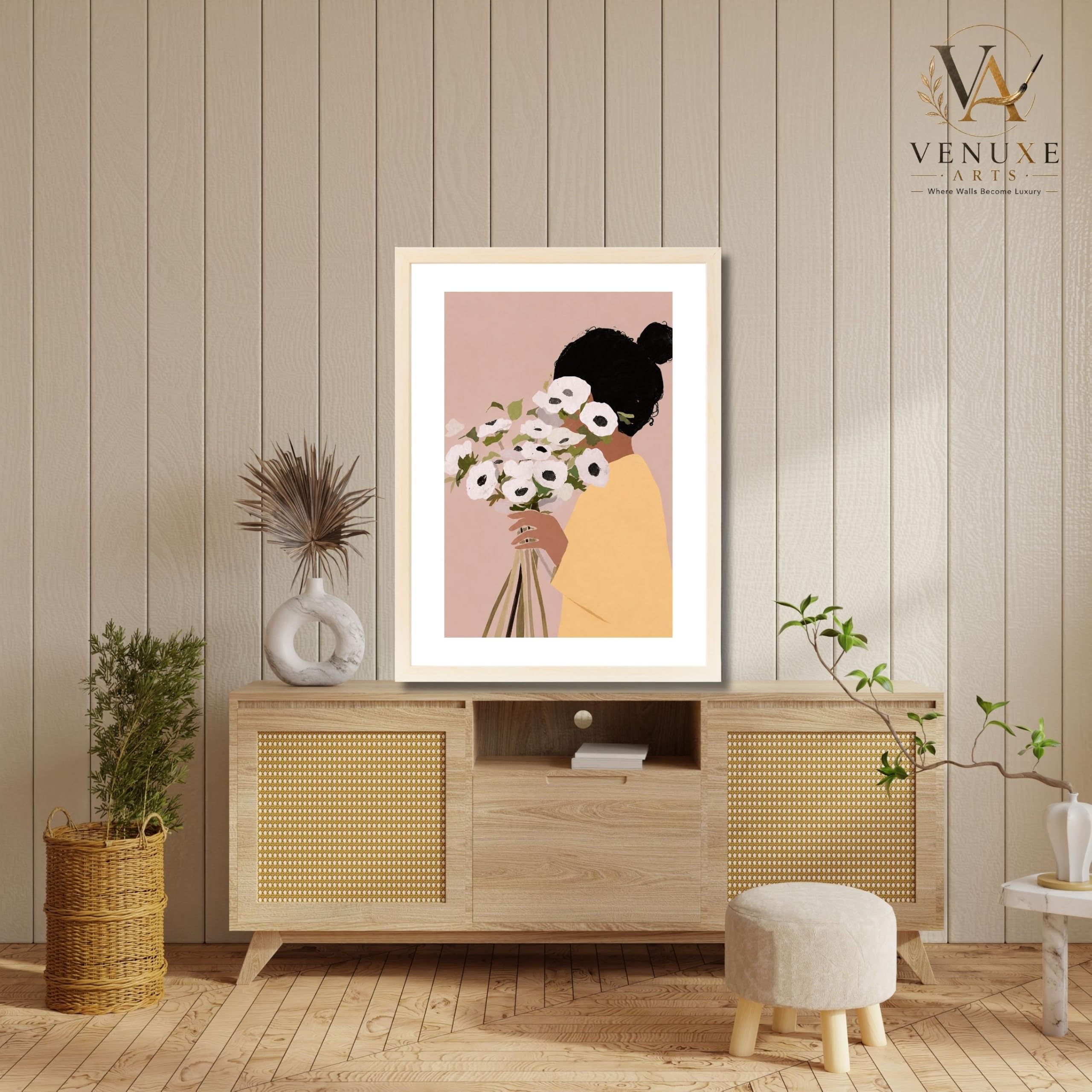 VENUXE ARTS Womens Contemporary Wall Art Posters for Home, Office, Study & Bedroom | Ready to Hang Framed Wall Decor | Positive Quote Prints | Gift for Friends & Family