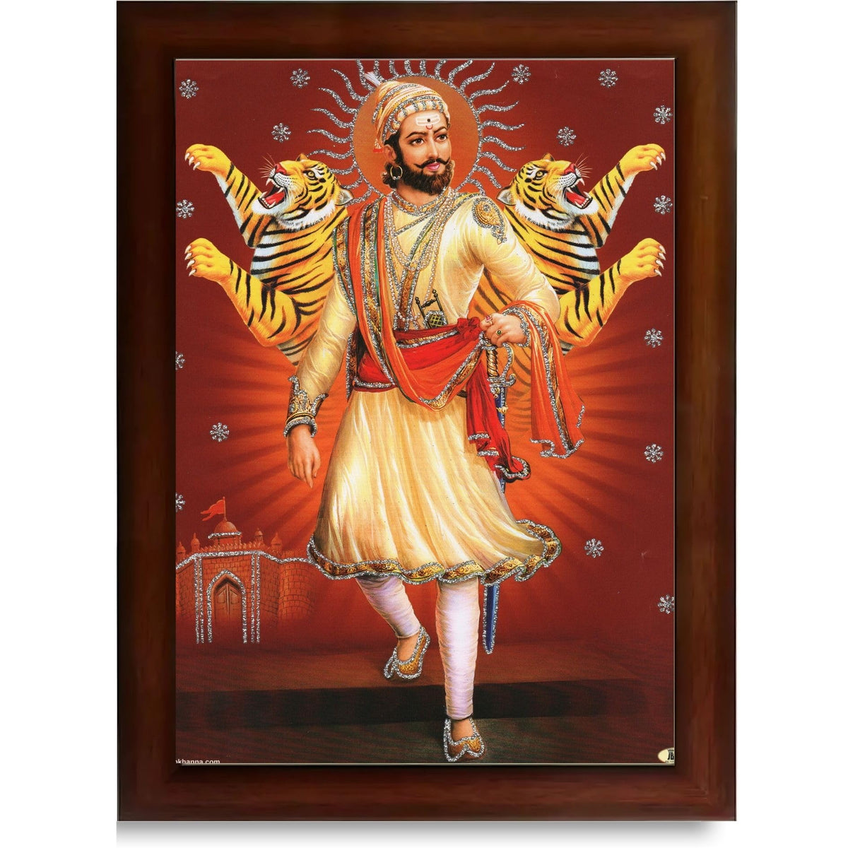 CRAFT QUEST Chhatrapati Shivaji Maharaj photo frame Home Decorative items with synthetic frame (Style 3)