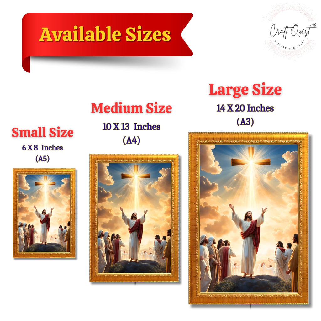 CRAFT QUEST Jesus Christ Photo Frame Spiritual Christian Wall Décor Item for Room and Prayer