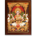 CRAFT QUEST Saraswati Devi Goddess Saraswathi Maa Wall Painting Framed For Home Décor Synthetic wooden Framed