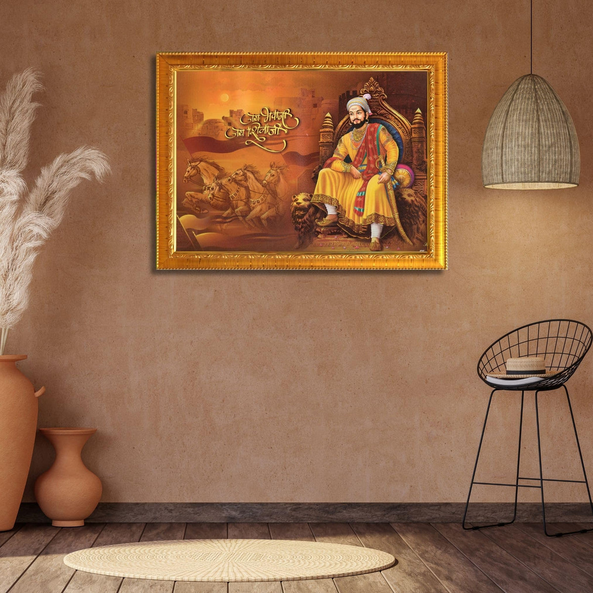 CRAFT QUEST Chhatrapati Shivaji Maharaj photo frame | Home Decorative items with synthetic frame
