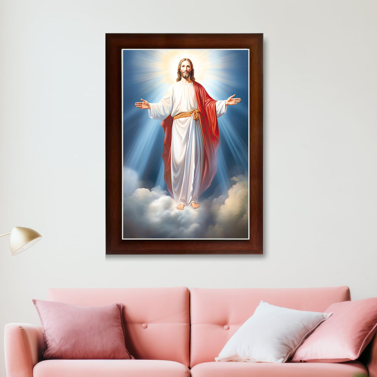 CRAFT QUEST Jesus Christ Wall Artwork Photo Frame Spiritual Christian Wall Décor Item for Room and Prayer