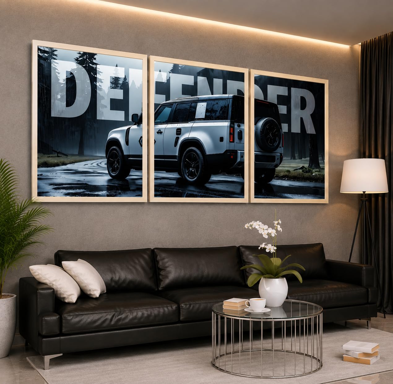 VENUXE ARTS Set Of 3 Big Sports Cars Framed Posters Gift Items for Boys Room Wall Decoration Bedroom Living Room Office Studio Décor | Car Poster Frame for Wall Décor