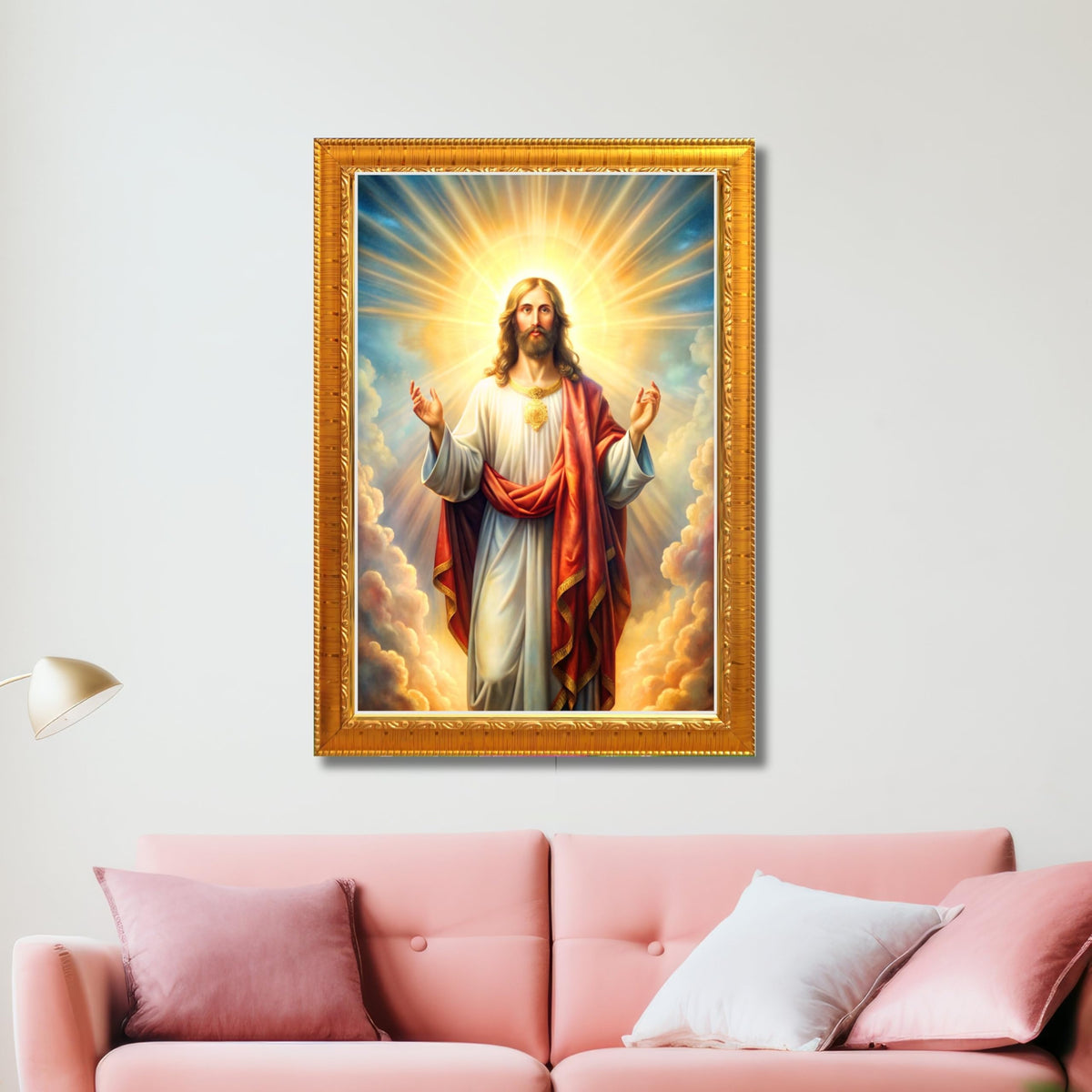 CRAFT QUEST Jesus Christ Christmas Wall Artwork Photo Frame Wall Hanging Décor and Gift Item