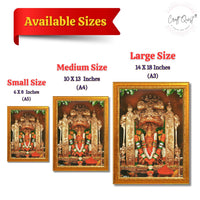 CRAFT QUEST Vijayawada Kanaka Durga Devi Durgamma Wall Photo Frame | South God Frame for Home, Office, Temple & Gifting