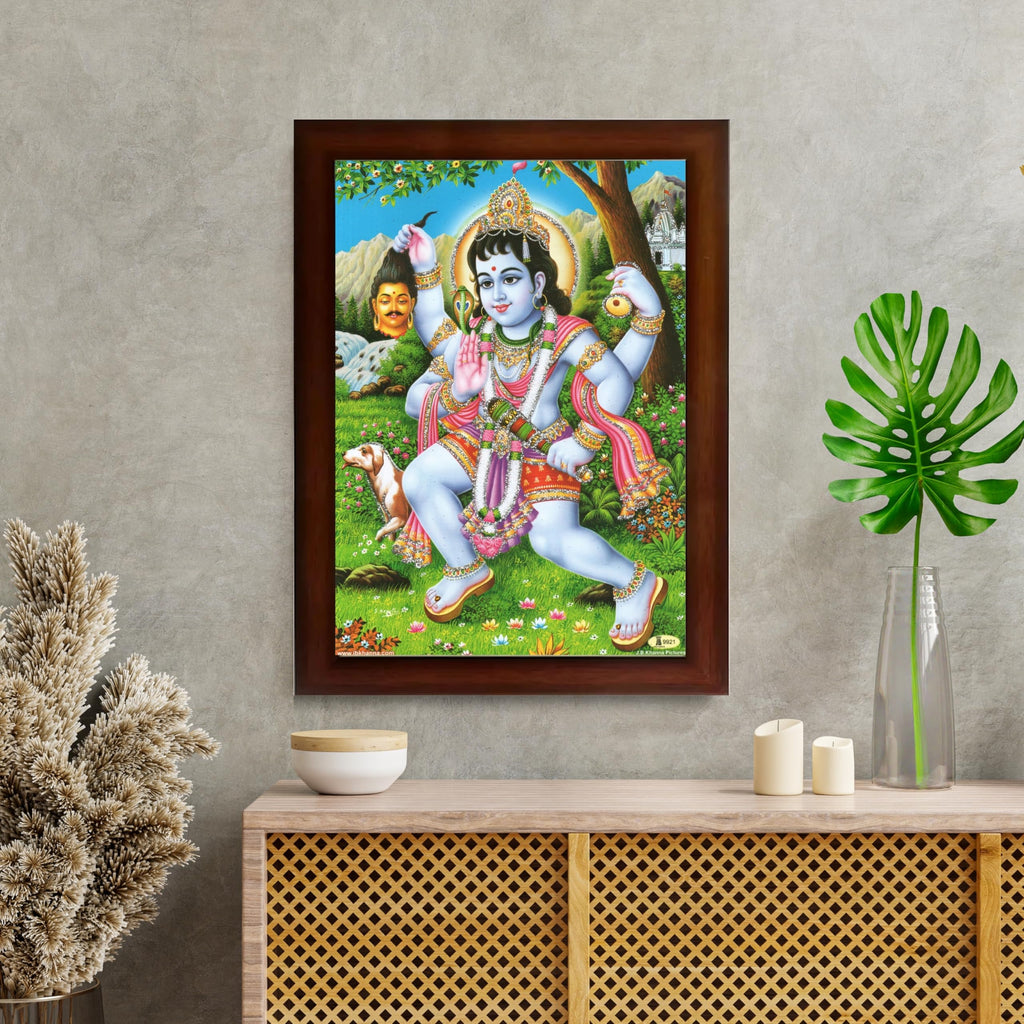 CRAFT QUEST Kaal Bhairav/Lord Bhairava/Bhairon Baba/Bhairavnath/Batuk Bhairav Religious Photo Frame & Acrylic Sheet Glass