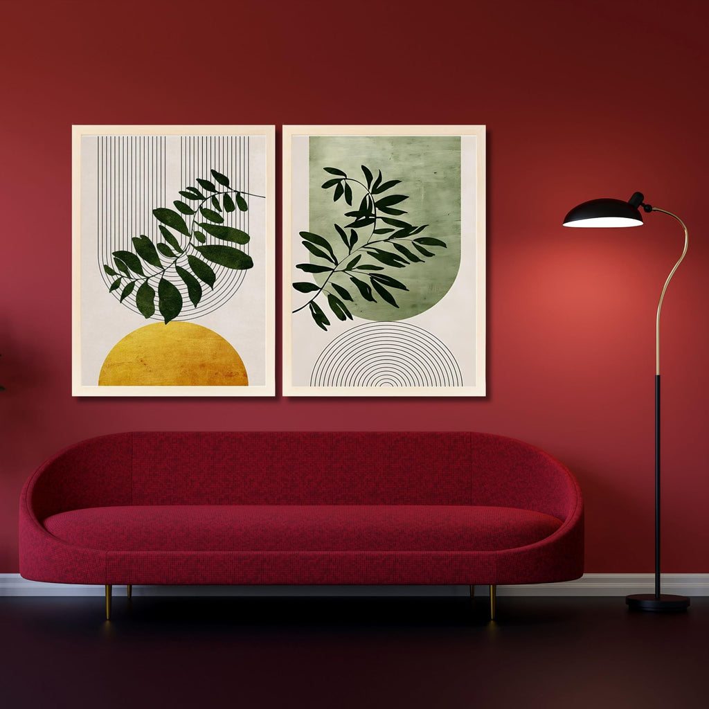 CRAFT QUEST Set of 2 piece Wall Art poster Frame Painting for Wall Decoration With Acrylic Glass, living room, Home, Office, Restraunt